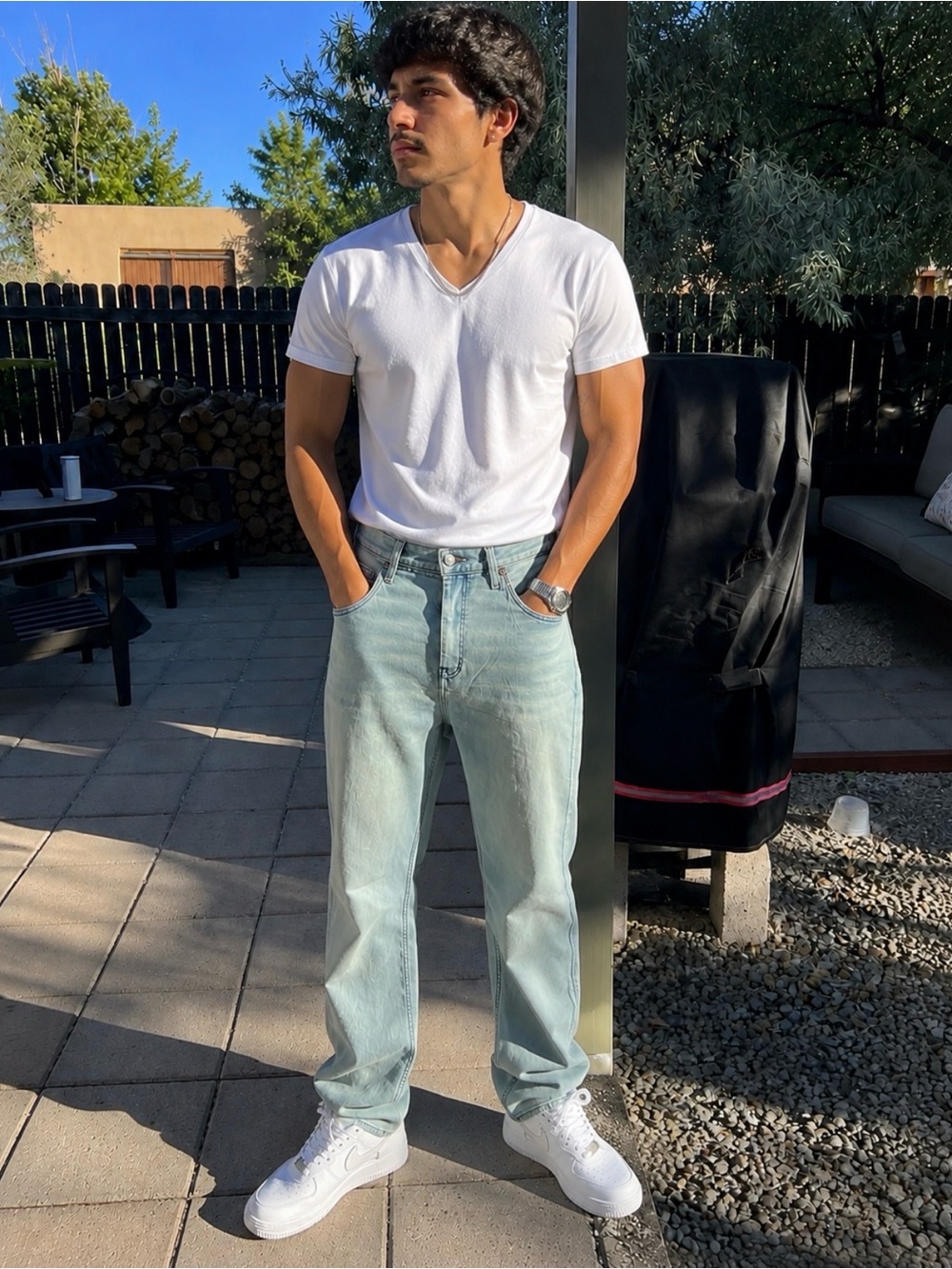 Rebel Vengeance Light Blue Straight-Leg Jeans
